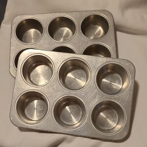 Wear-Ever No. 2784 Aluminum Cupcake Pans (Two Pans) Vintage